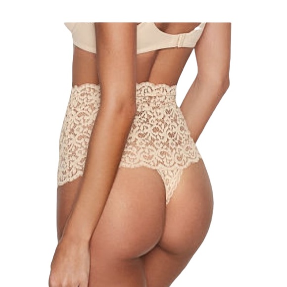 Victoria’s Secret 34F & Medium High Waist Thong Unlined Demi Lace Bra Set 34DDD - Picture 2 of 8